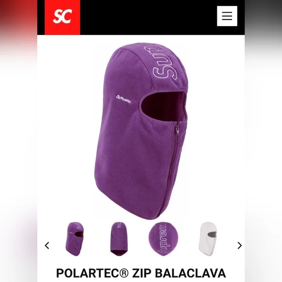 Supreme Polartec Zip Balaclava *FW23* *NWT*